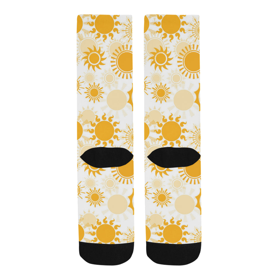 Sun design pattern Crew Socks