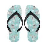 Cute koalas blue background pattern Unisex Flip Flops