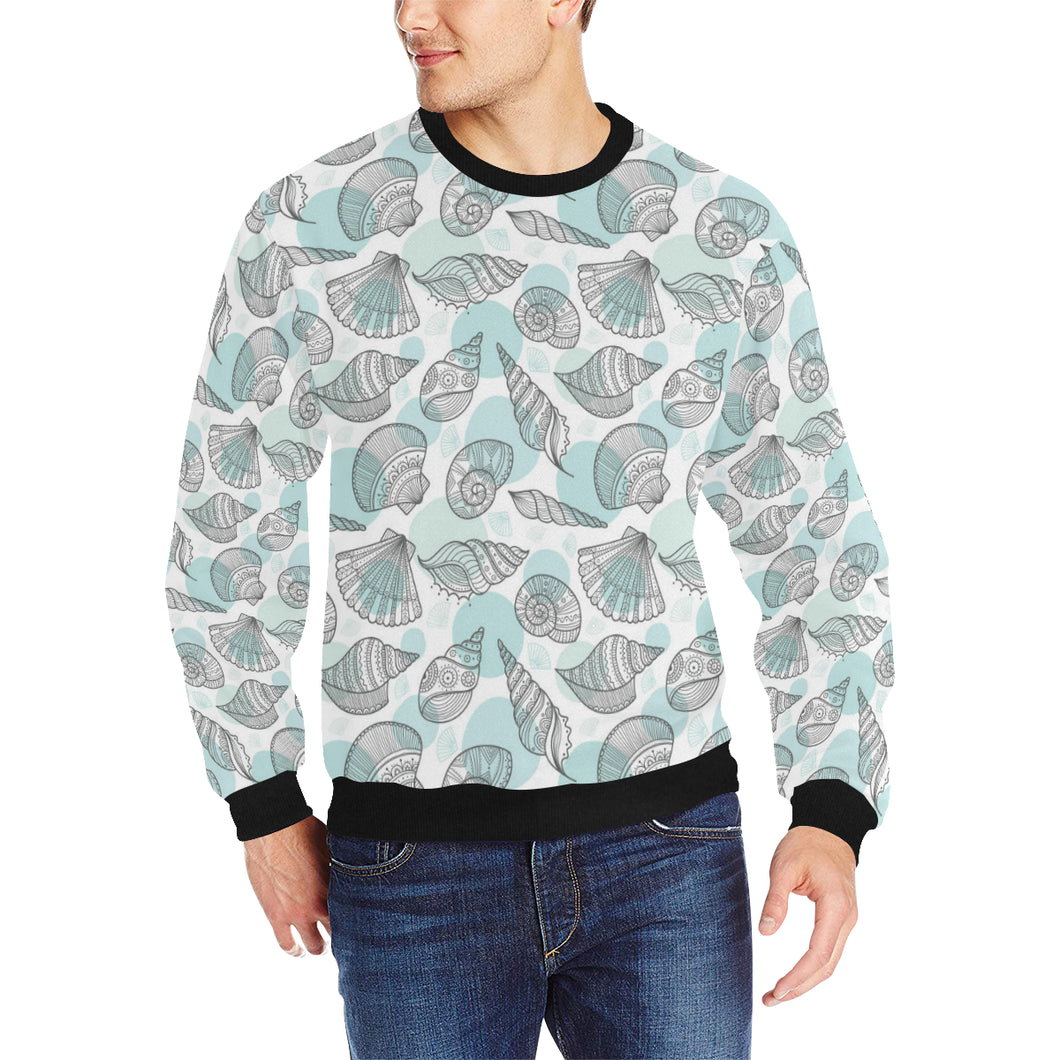 Shell polynesian tribal Men's Crew Neck Sweatshirt