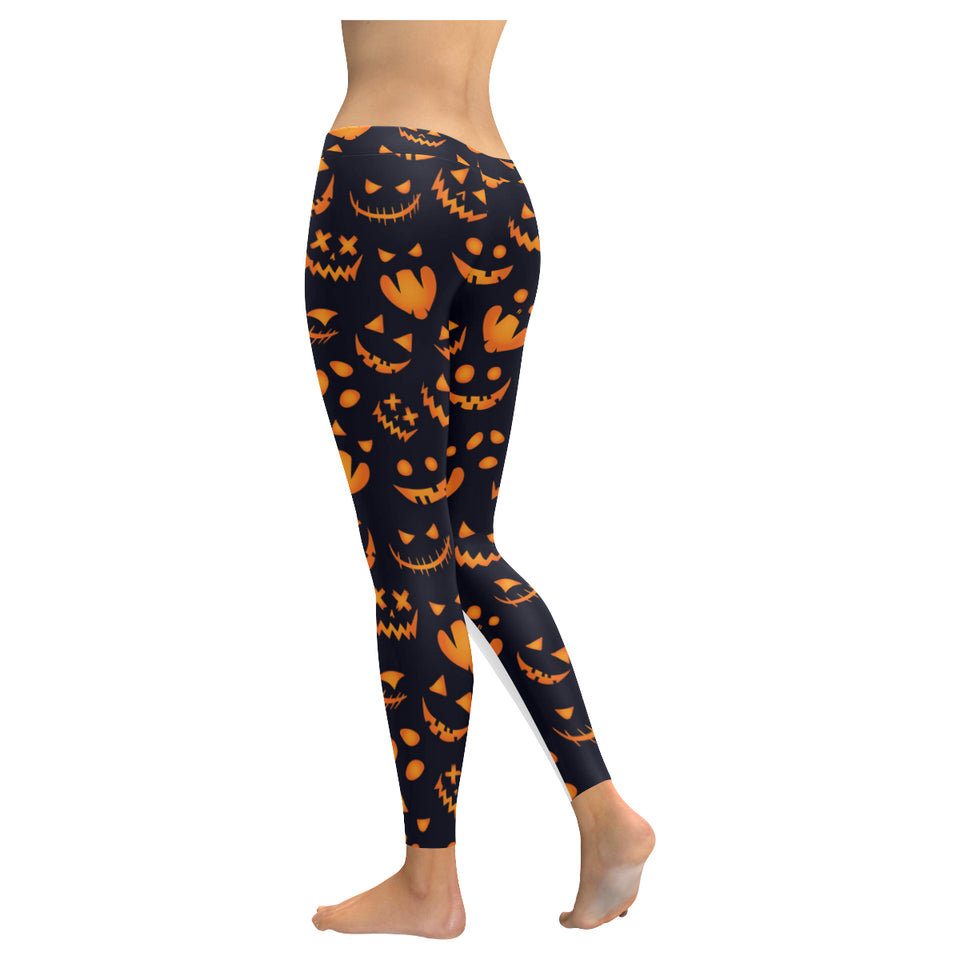 Halloween pattern Pumpkin background Women's Legging Fulfilled In US