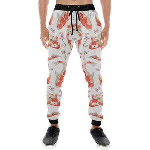 Watercolor fancy carp pattern Unisex Casual Sweatpants