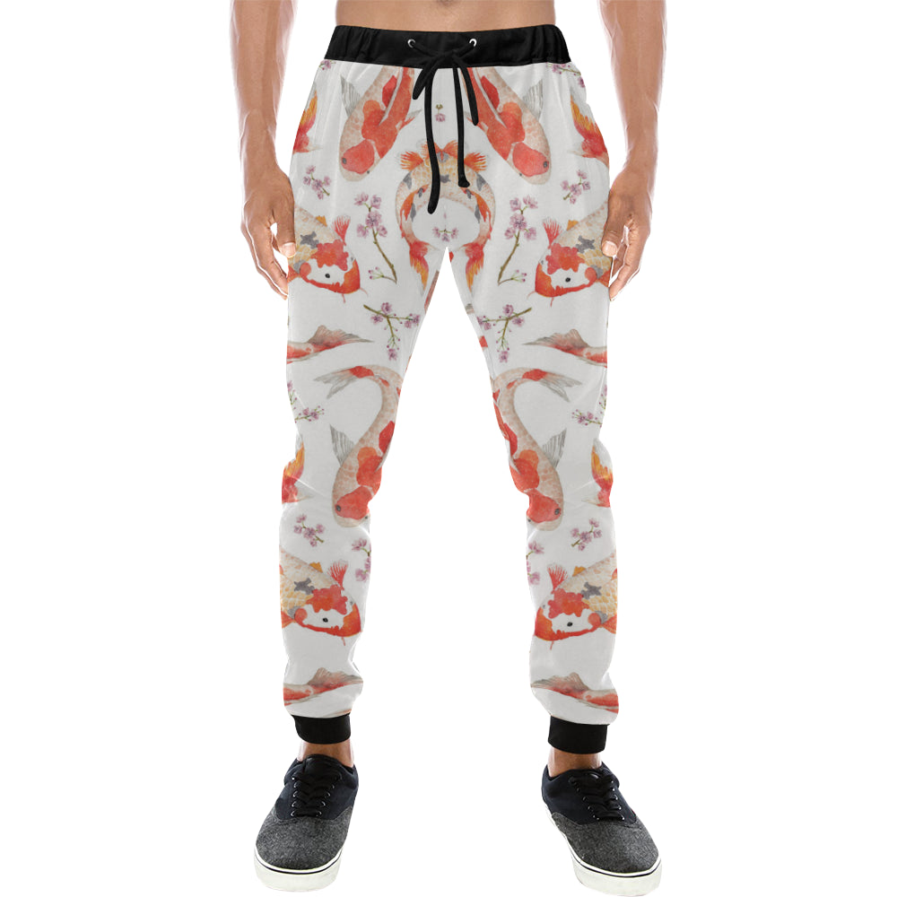 Watercolor fancy carp pattern Unisex Casual Sweatpants