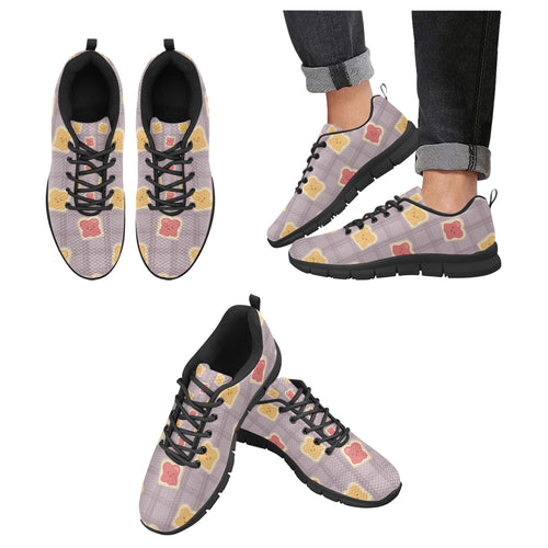 Bread Toast Pattern Print Design 05 Men's Breathable Sneakers ( Model 055)