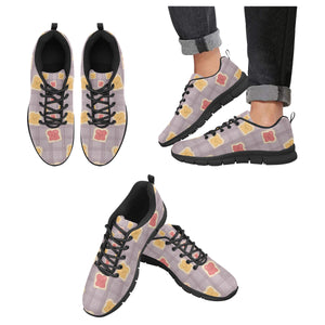 Bread Toast Pattern Print Design 05 Men's Breathable Sneakers ( Model 055)