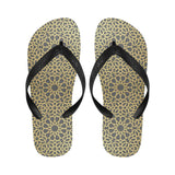 arabic star gold pattern Unisex Flip Flops