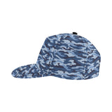 Blue camouflage pattern All Over Print Snapback Cap