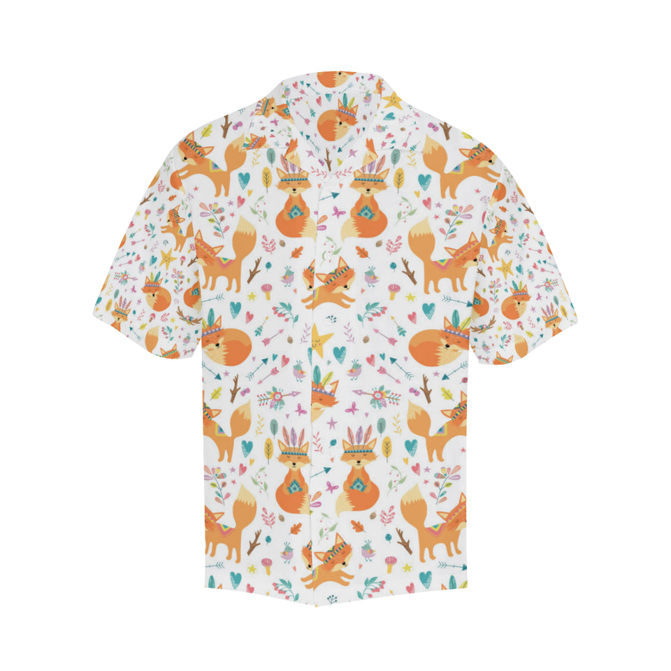 cute tribal fox pattern Men's All Over Print Hawaiian Shirt