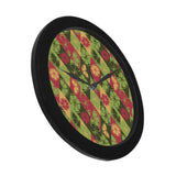 Cool Geometric lime pattern Elegant Black Wall Clock