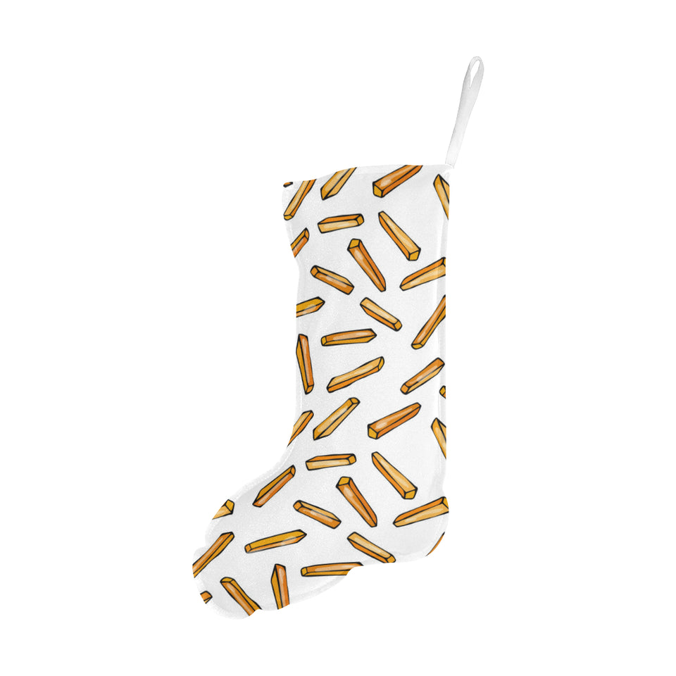 French fries potato pattern Christmas Stocking