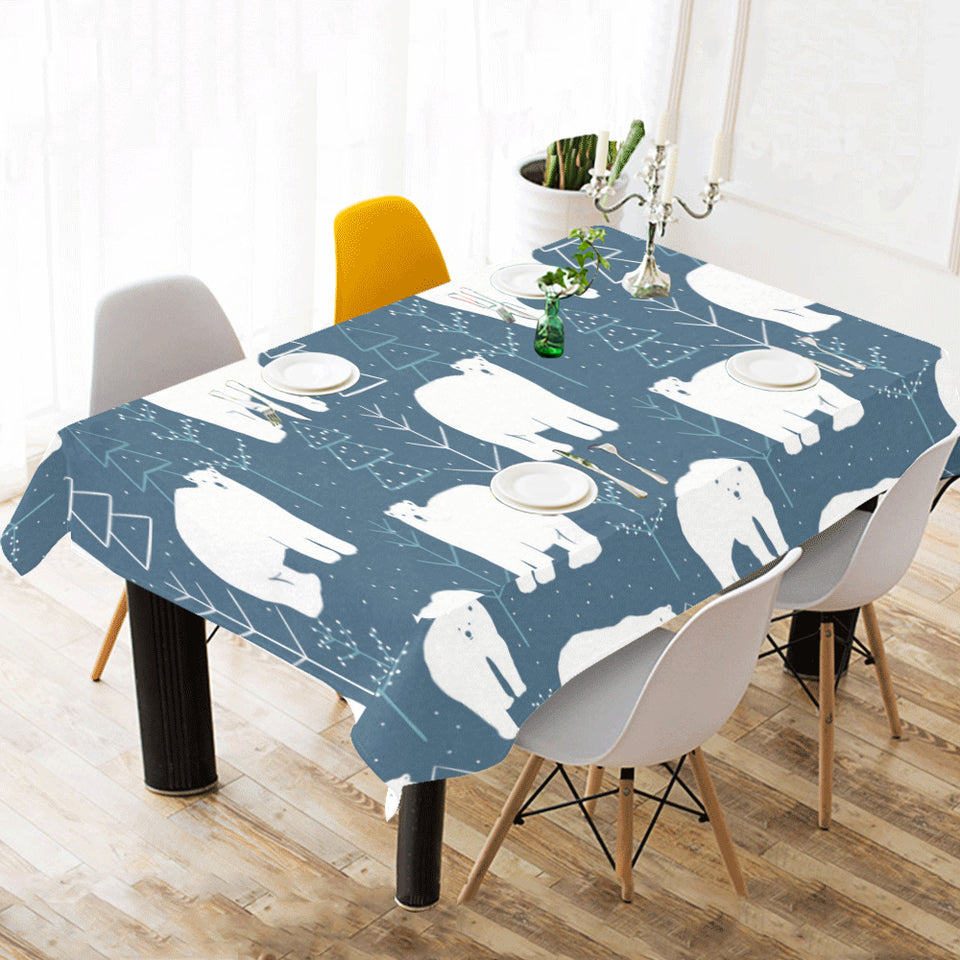 polar bear mother her child pattern Tablecloth