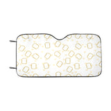Bread Toast Pattern Print Design 01 Car Sun Shade