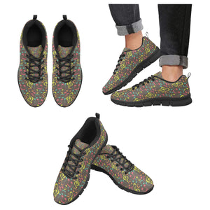 Music Notes Pattern Print Design 05 Men's Breathable Sneakers ( Model 055)