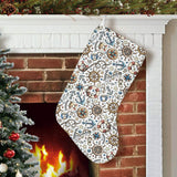 Cute nautical steering wheel anchor pattern Christmas Stocking