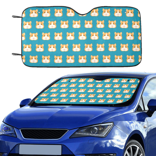 Guinea Pig Pattern Print Design 03 Car Sun Shade