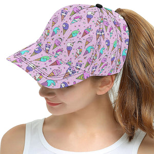 Cute ice cream cone animal pattern All Over Print Snapback Cap