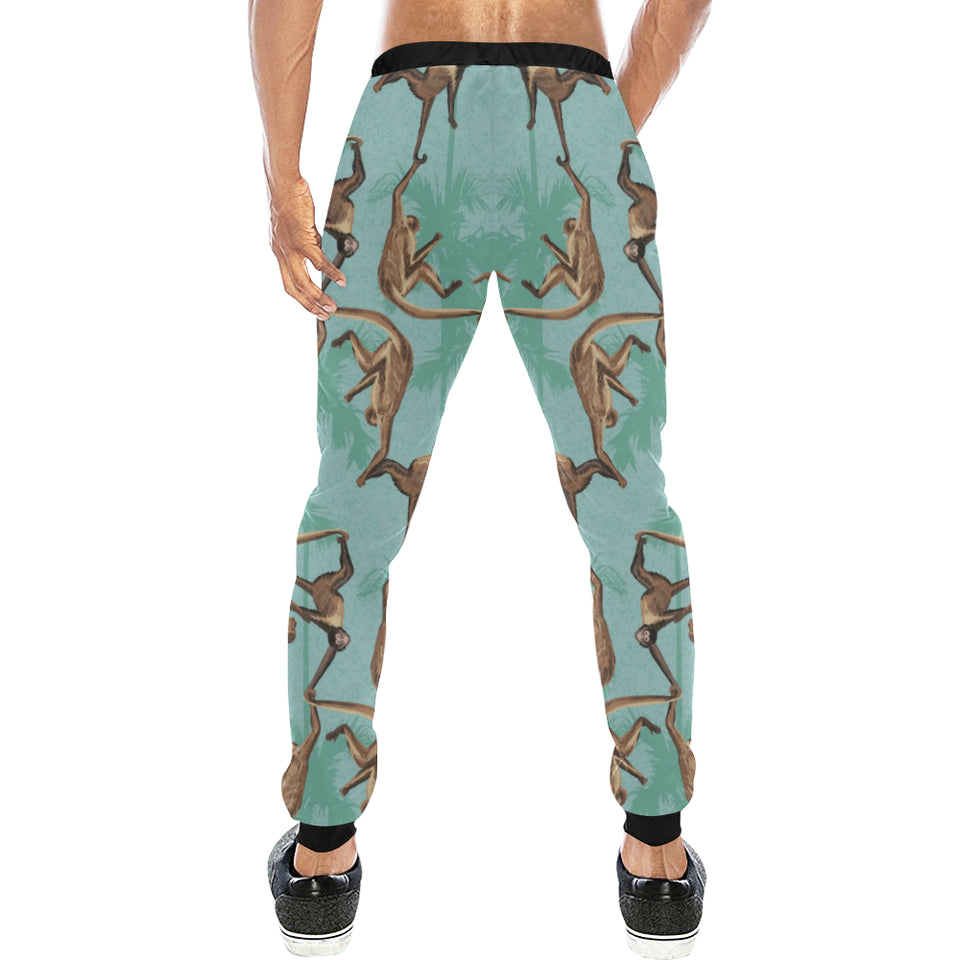 Monkey Palm tree background Unisex Casual Sweatpants