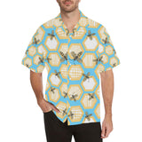 Bee honeycomb pattern Men's All Over Print Hawaiian Shirt