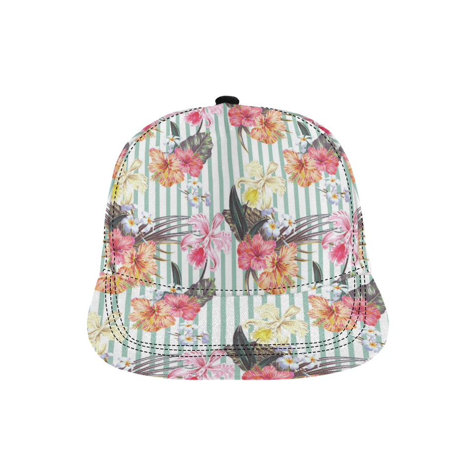 Colorful orchid flower pattern All Over Print Snapback Cap