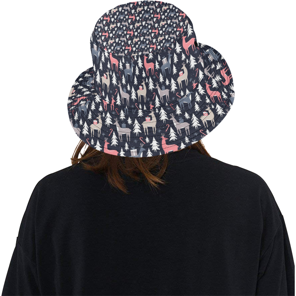 Deers Winter Christmas pattern Unisex Bucket Hat