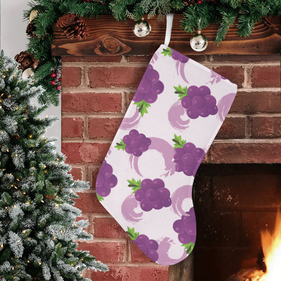 Cute Grape pattern Christmas Stocking