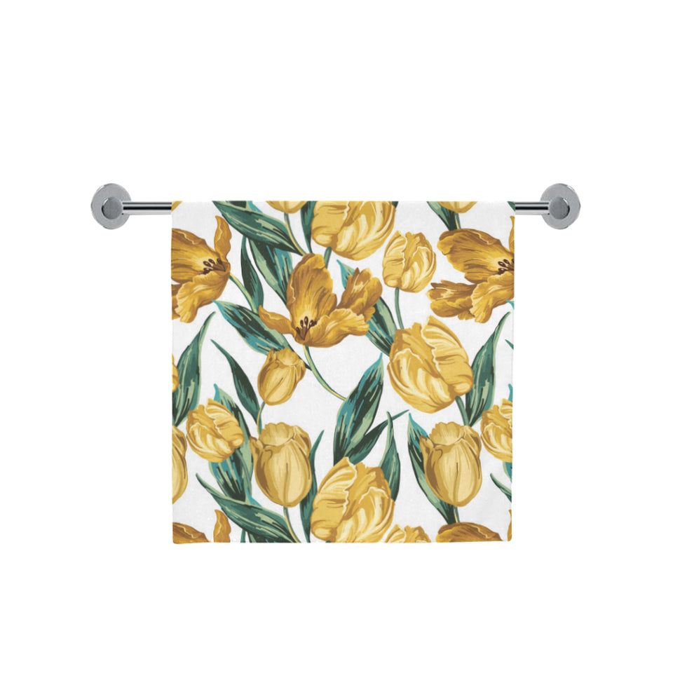 yellow tulips pattern Bath Towel