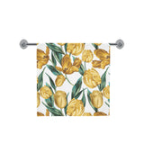 yellow tulips pattern Bath Towel