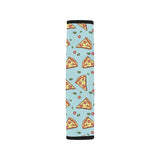 Hand drawn pizza blue background Car Seat Belt Cover