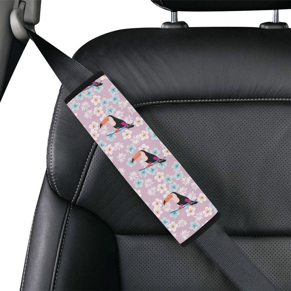 Beautiful toucan flower leaves Car Seat Belt Cover