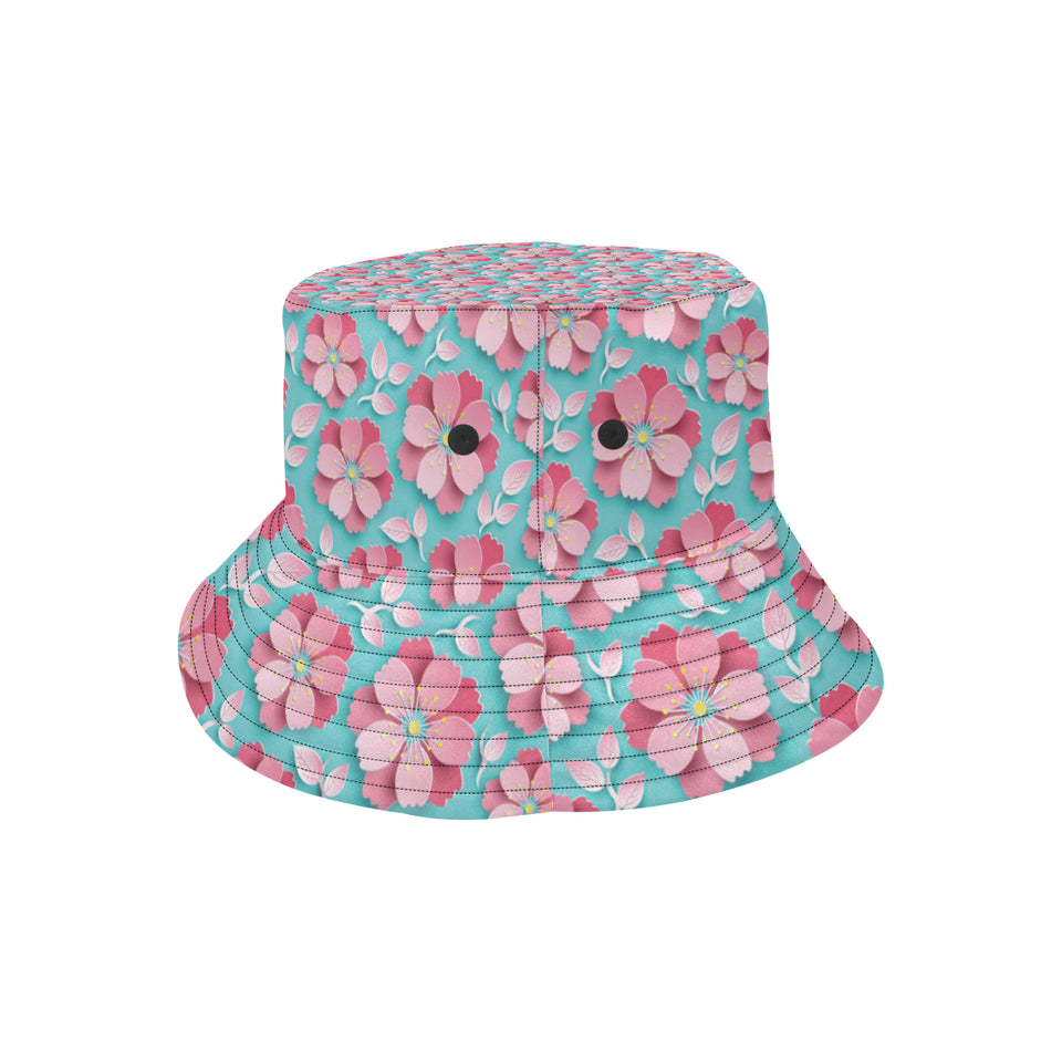 3D sakura cherry blossom pattern Unisex Bucket Hat