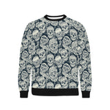 Sugar skull black white pattern Men's Crew Neck Sweatshirt