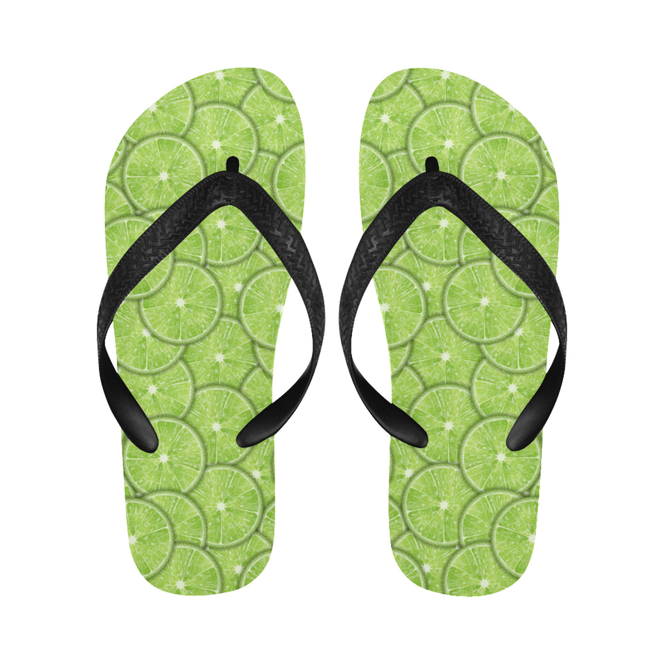 Slices of Lime pattern Unisex Flip Flops