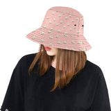 Cute hamster cheese pattern pink background Unisex Bucket Hat