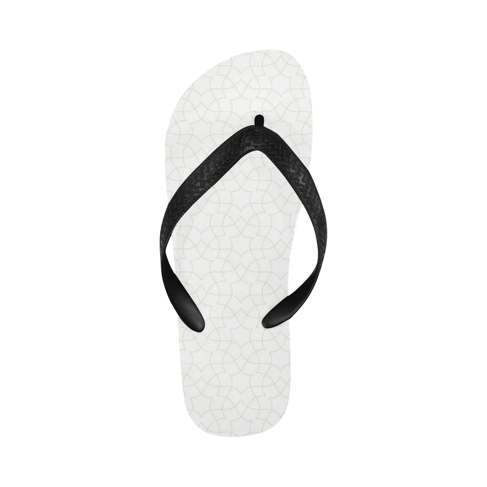 arabic white pattern Unisex Flip Flops