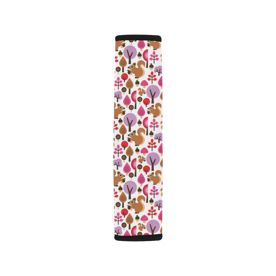 Squirrel Pattern Print Design 02 Car Seat Belt Cover