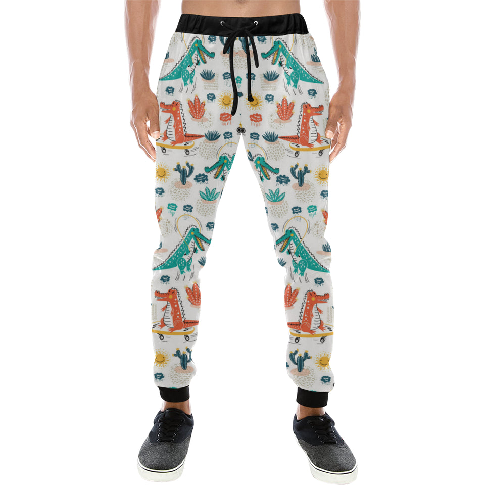 Cute Crocodile Pattern Unisex Casual Sweatpants