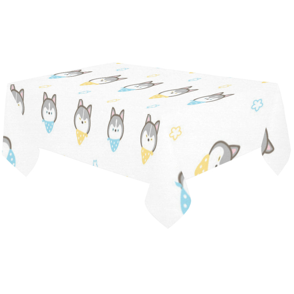 Cute Siberian Husky pattern Tablecloth