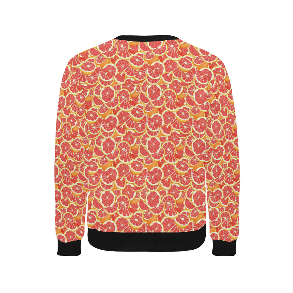 Tropical grapefruit pattern Men's Crew Neck Sweatshirt