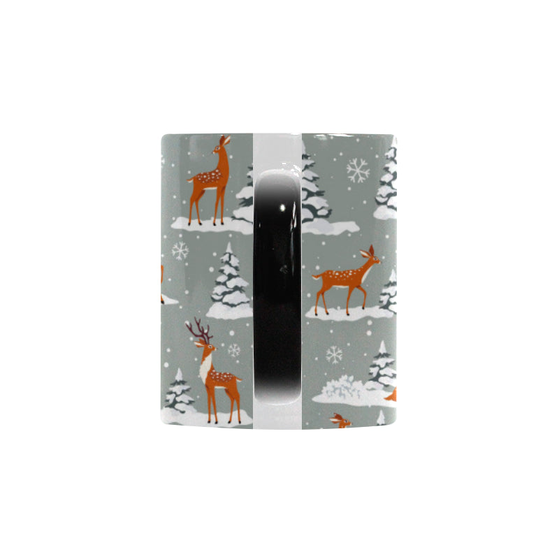 Beautiful deers Winter Christmas Morphing Mug Heat Changing Mug