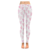 Watercolor pink heart pattern Women's Legging Fulfilled In US