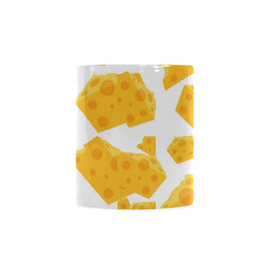 Cheese slice pattern Classical White Mug (Fulfilled In US)