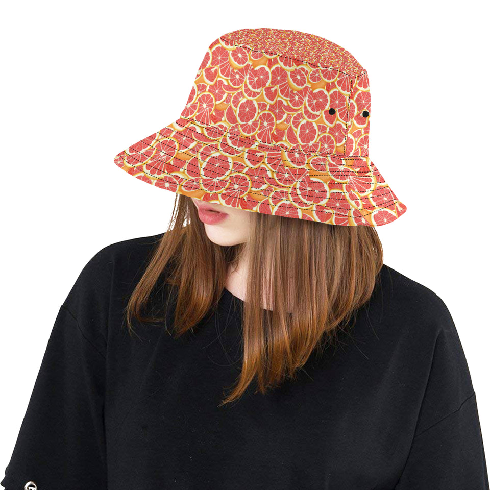 Tropical grapefruit pattern Unisex Bucket Hat