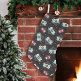 Camera Pattern Print Design 04 Christmas Stocking