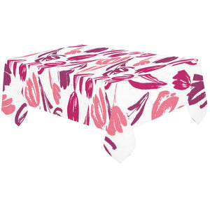 pink sketch tulip pattern Tablecloth