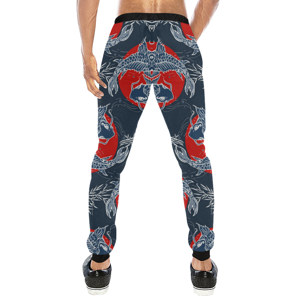 Koi Fish Carp Fishs hand drawn japanese art Unisex Casual Sweatpants