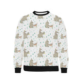 Cute Rhino pattern background Men's Crew Neck Sweatshirt
