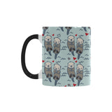 Lovely Sea Otter Pattern Morphing Mug Heat Changing Mug