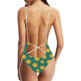Sun green background Women's One-Piece Swimsuit