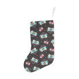 Camera Pattern Print Design 04 Christmas Stocking