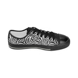 Zebra skin pattern Kids' Boys' Girls' Low Top Canvas Shoes Black