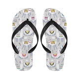 Cute Llama Alpaca pattern Unisex Flip Flops